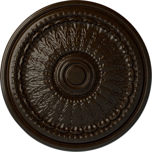 Ekena Millwork Brunswick Ceiling Medallion (Fits Canopies up to 4 1/2"), Hand-Painted Bronze, 27"OD x 2 1/2"P CM27BRBZS - main
